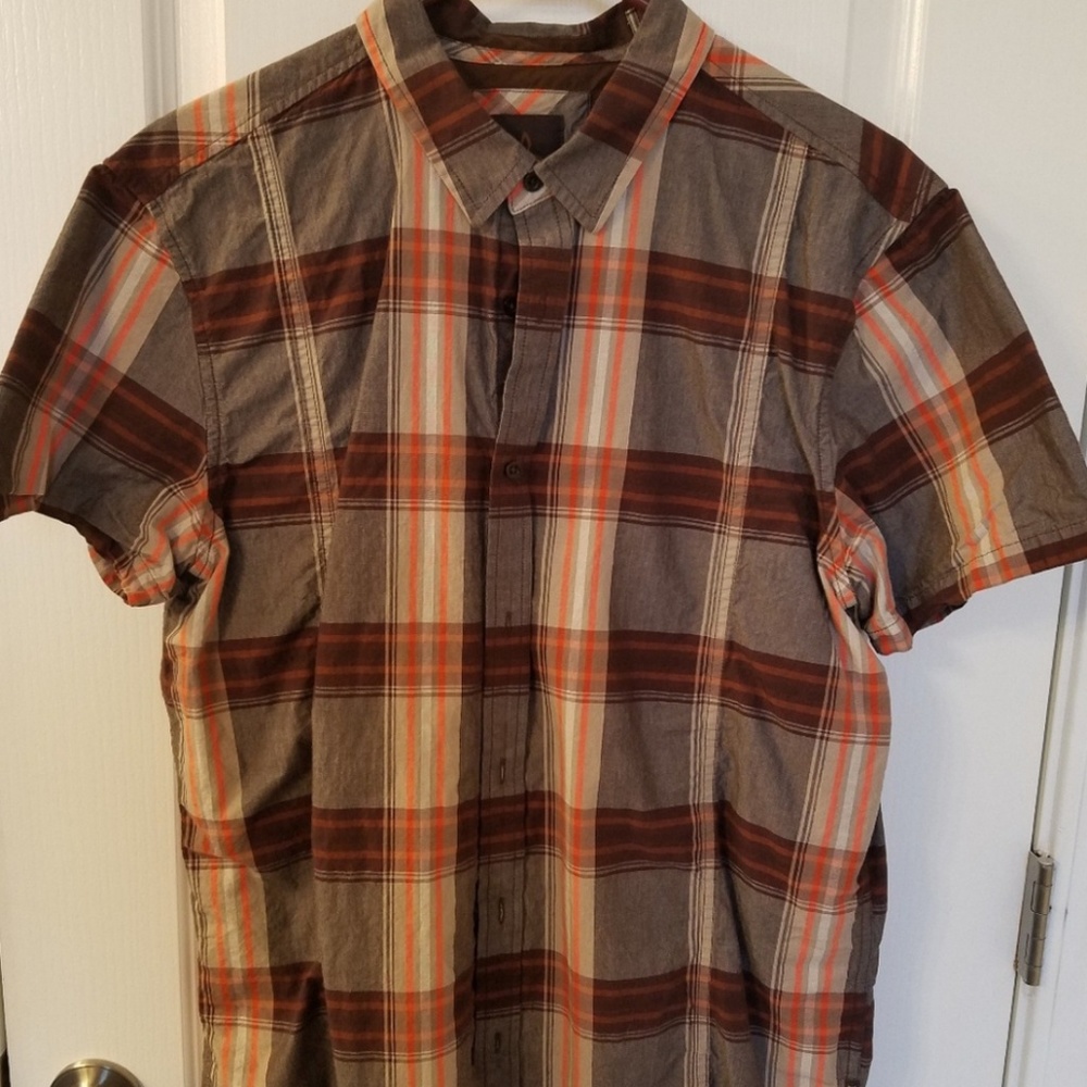 Prana Plaid Button up shirt size L